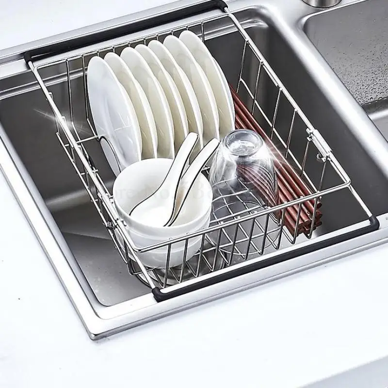 Kitchen Sink Drain Rack Stainless Steel Sink Storage Rack Dishwasher