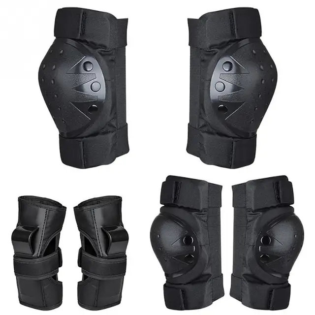 US $12.49 6pcsset Skating Protective Gear Set Elbow pads Bicycle Skateboard Ice Skate Roller Knee Protector 