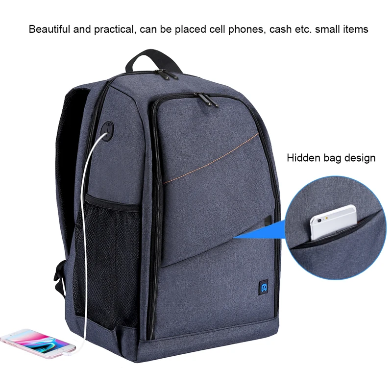 Открытый портативный Водонепроницаемый устойчивый к царапинам двойной плечи рюкзак сумка для камеры, обновленная версия