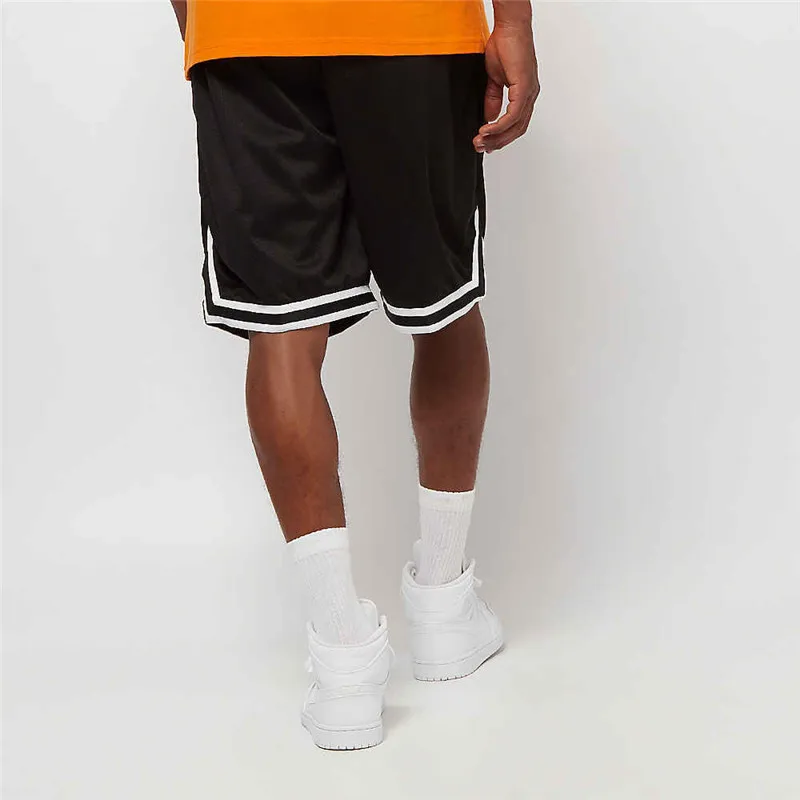 Летние однотонные сетчатые компрессионные быстросохнущие шорты, мужские спортивные штаны для тренажерного зала, мужские шорты для фитнеса, облегающая одежда