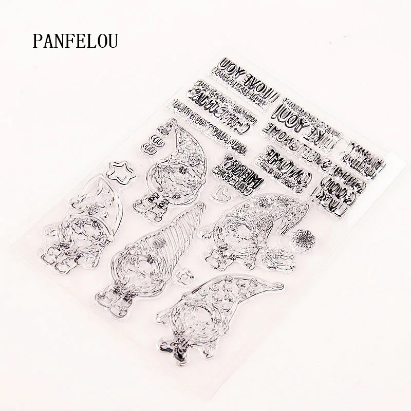 Прозрачный силиконовый штамп PANFELOU 10 5x15 с пасхальным эльфом/печать сделай сам для