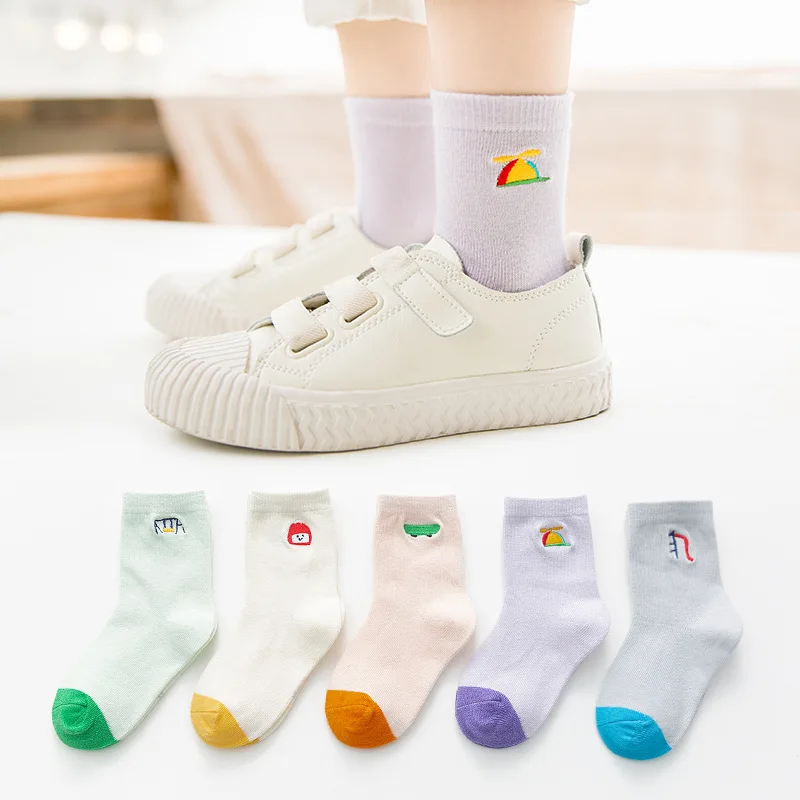 

2019 Autumn And Winter CHILDREN'S Socks Children's Socks Cotton Socks Cartoon Embroidered Baby Short Socks Kids BABY'S Socks a G