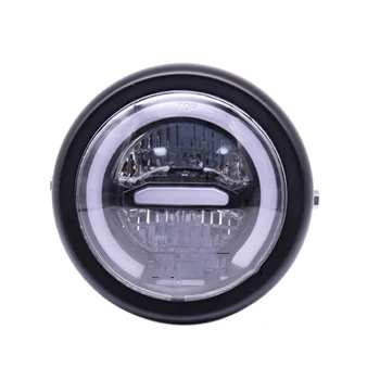 

55W 6.5 Inch Universal Motorcycle Led Round Headlight Angel Eye Off-Road Driving Light LED head light lamp LED