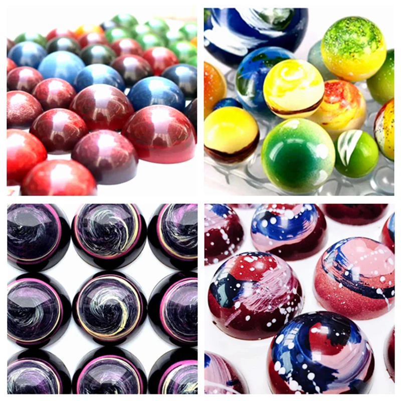 3D Chocolate Ball Bar Molds Polycarbonate Chocolate Mold Candy Fondant Tray Mould Plastic Form Baking Pastry Bakery Tools
