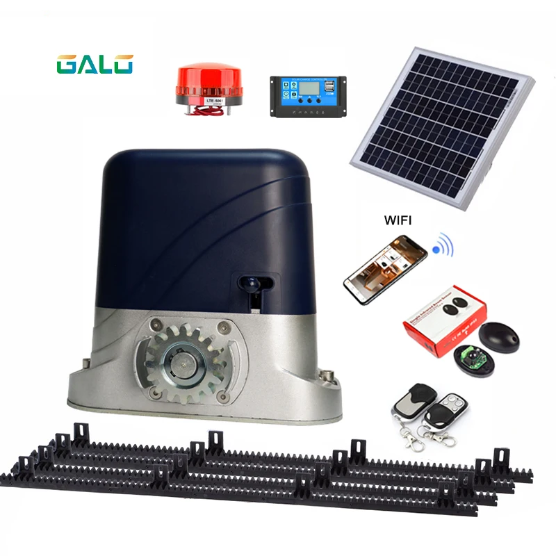 

500KGS 24V Solar Sliding Gate Operator opener system of DC Motor as Door Closer Engine with 4m/13feet nylon rack rails