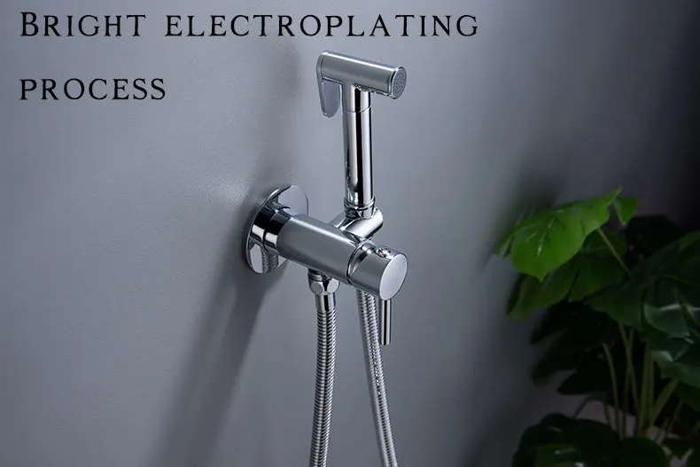 Description Picture 3 of itemChrome Toilet Bidet Sprayer wall shower Hot And Cold bidet Bathroom Solid Brass Shattaf Shower Faucet mixer tap