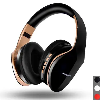 

Wireless Bluetooth Headset Foldable Stereo Headphone Gaming Earphones Support TF Card FM Radio with Mic for PC All Phone