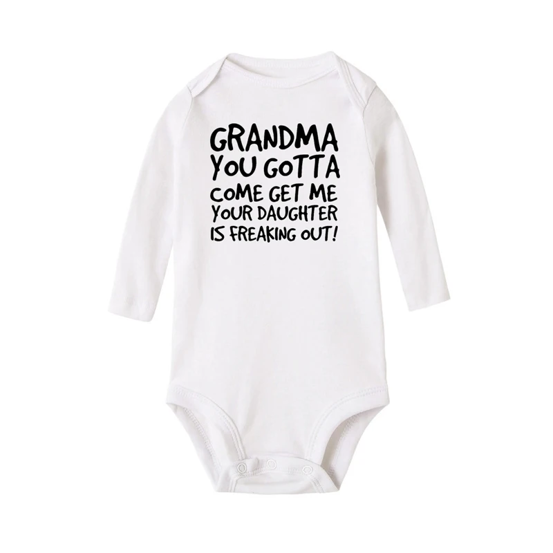 Забавный комбинезон для маленьких мальчиков с надписью «Grandma You GOT go Get Me» и надписью «have Got Go Get Me»; хлопковая одежда для девочек