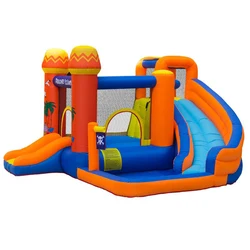 YLWCNN – Trampoline gonflable pour enfants, jouet château, Trampoline avec glissière d'obstacle, utilisation à l'extérieur, PVC Oxford, cadeau de noël, souffleur d'air 
