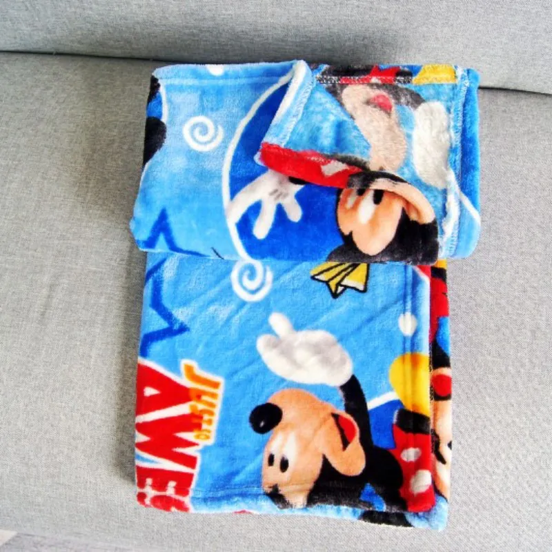 Мягкие флисовые одеяла с Микки Маусом для детей, размер: 100x140 см, детский подарок для мальчиков, детская кроватка, самолет