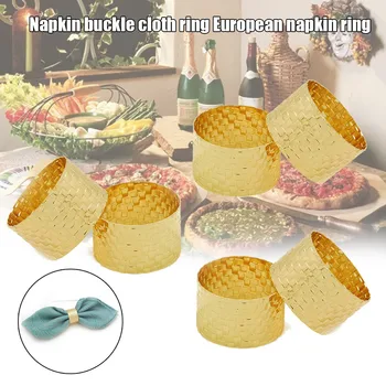 

6Pcs Alloy Napkin Ring Buckles Wedding Event Decor Crafts Hotel Party Supplies QP2