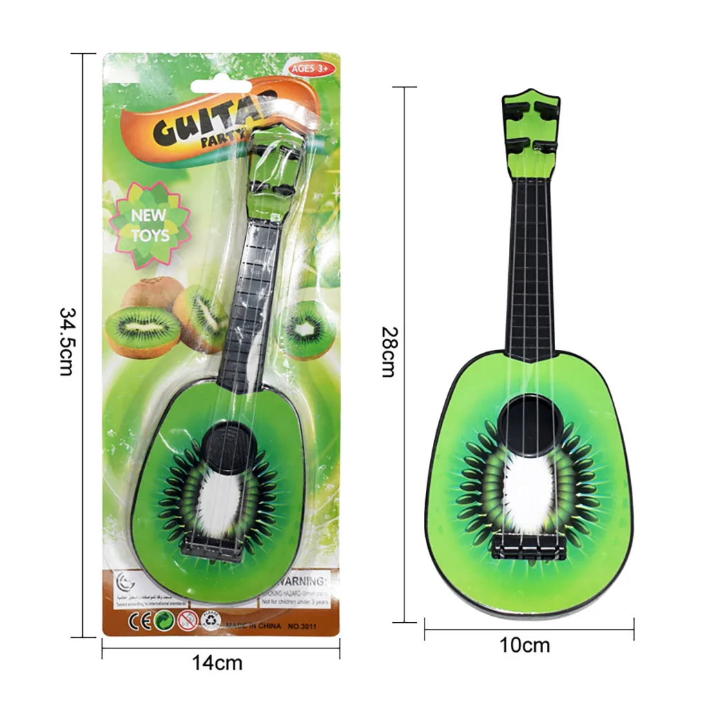 Детские игрушки деревянные укулеле нетоксичный музыкальный инструмент для детей дошкольного возраста Прочная хорошая музыкальная игрушка гитары-фрукты на день рождения подарок