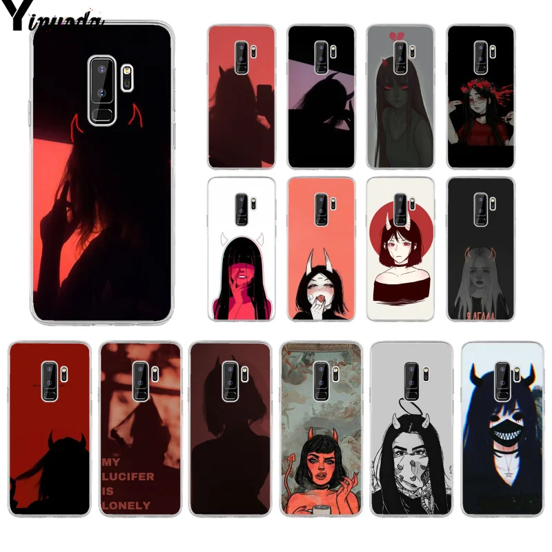 

Yinuoda Demon Satan Lucifer Girl Coque Shell Phone Case for Samsung S9 S9 plus S10 S6 S6edge S10plus S7 S7edge S8 S8plus