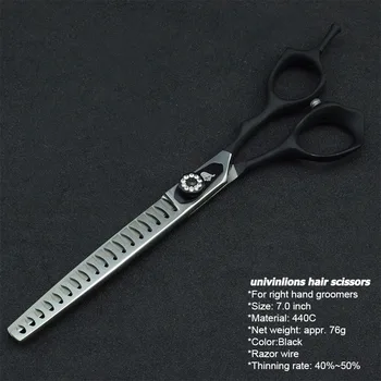 

7" Pet Dogs Gromming Scissors Thinning Shears Sharp Edge Animals Cat Shark Teeth Cutting Stainless Steel Barber Cutting Tools
