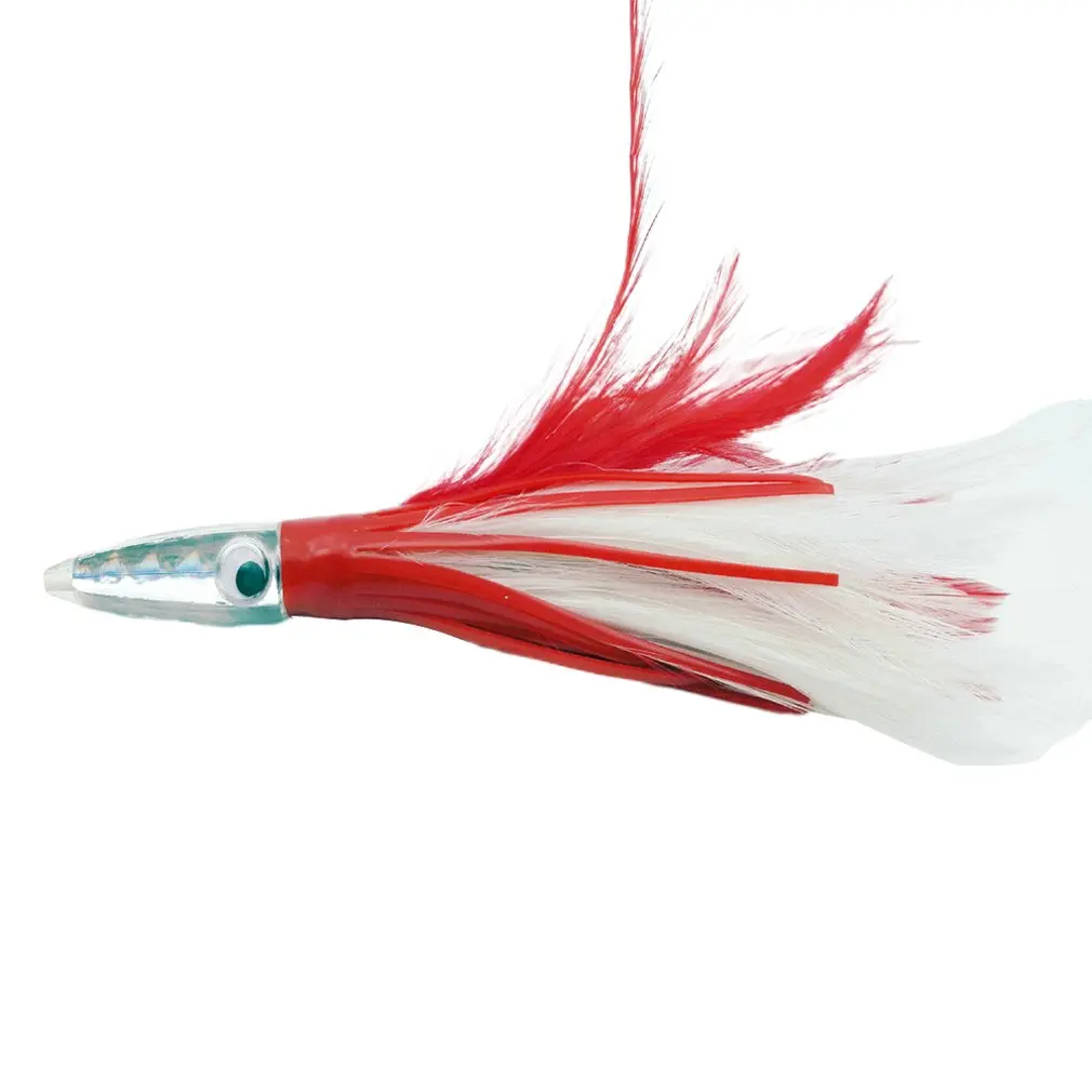 

1 Pcs Trolling Bait Acrylic Sea Fishing Octopus Headband Feather Skirt Suluya Bait Trolling Bait Feather Skirt