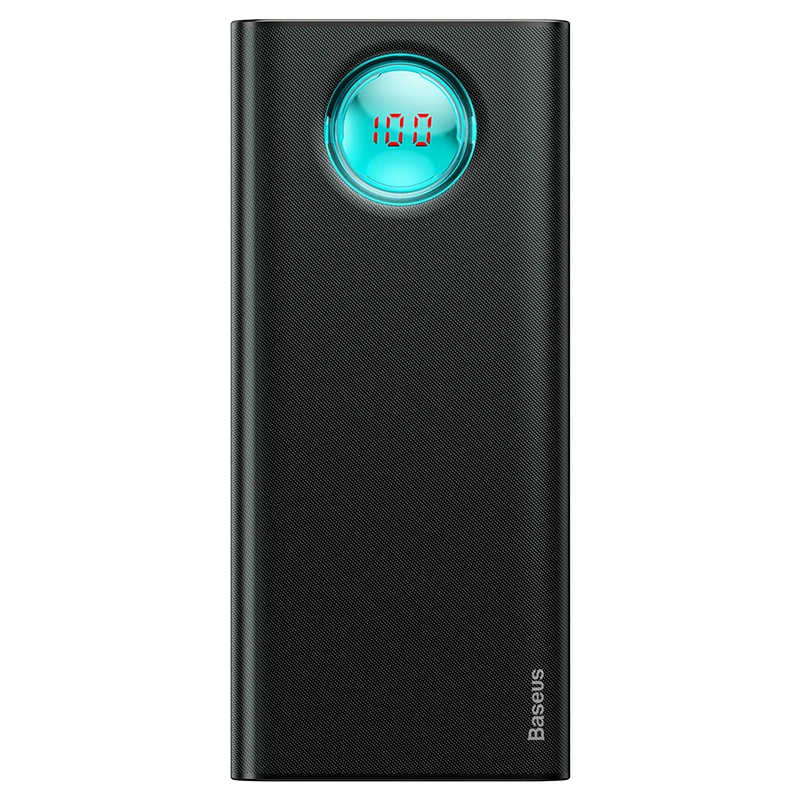 Baseus power Bank, 20000 мА/ч, Тип C, PD, быстрая зарядка, power Bank, быстрая зарядка, 3,0 USB, повербанк, внешняя батарея для Xiaomi iPhone - Цвет: black