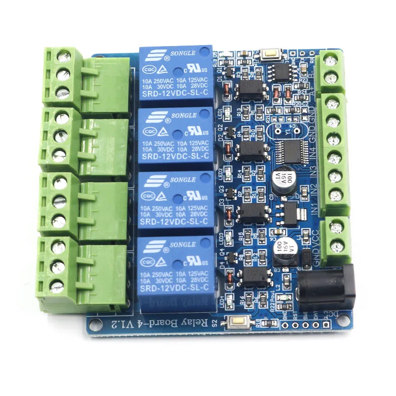 4 сторонний релейный модуль Modbus RTU система сделай сам STM8S103 входа на дороге связь