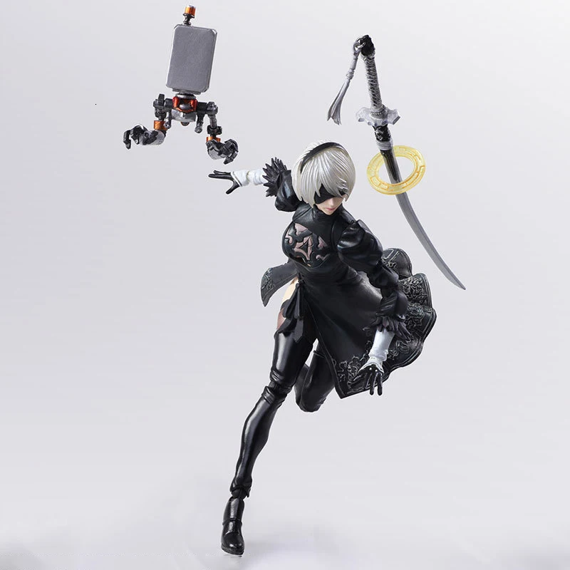 NieR Automata 2B механический робот 12 см ПВХ подвижная фигурка модель в виде персонажа "фигма" Аниме Archetype сексуальные игрушки Коллекционная Подарочная кукла