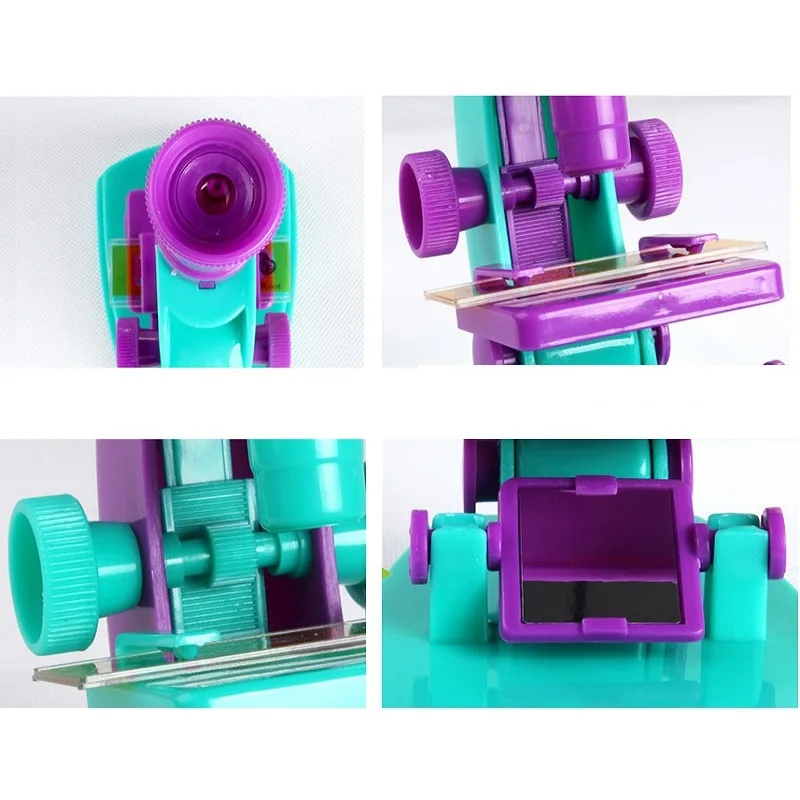 Kids Microscope 150X Children Educational Microscope Plastic Home Science DIY Microscope Early Learning For Beginners Child Gift