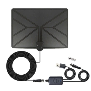 

4K Digital HDTV Aerial Indoor Amplified Antenna 996 Miles Range with HD1080P DVB-T2 Freeview TV for Life Local Channels