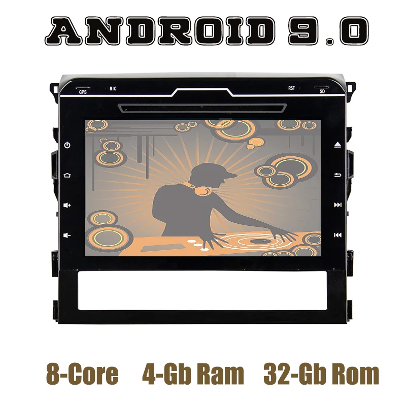 Android 9 0 Автомобильный gps DVD мультимедийный плеер для toyota Land Cruiser LC200 2016 ~ 2019 с DSP wifi usb 4