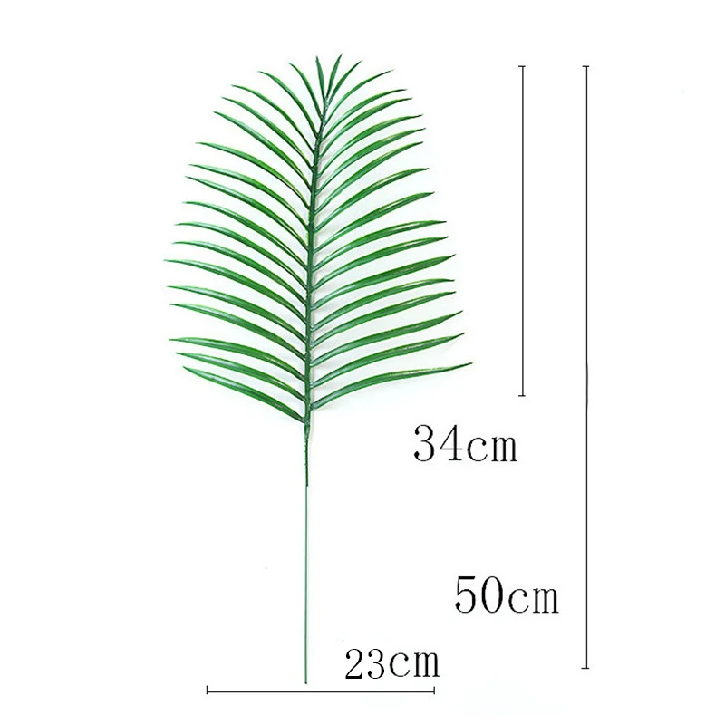 Искусственные поддельные Пластиковые пальма Листья зеленые растения Поддельные Пальмовых Листьев Зелени для Цветочных букетов флора свадебные украшения