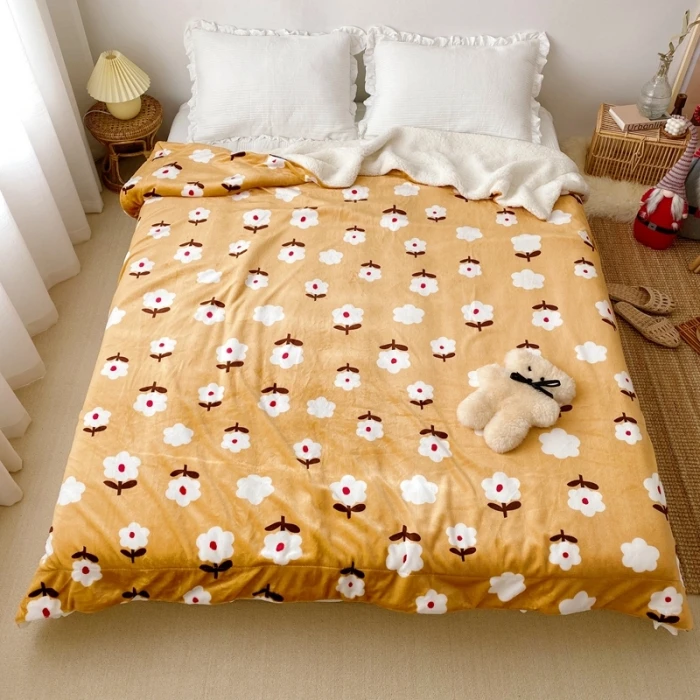 

Flannel Soft Fluffy Throw Blankets for Sofa Bedroom Couch Travel Bedroom- Lightweight, Warm, Cozy and Durable