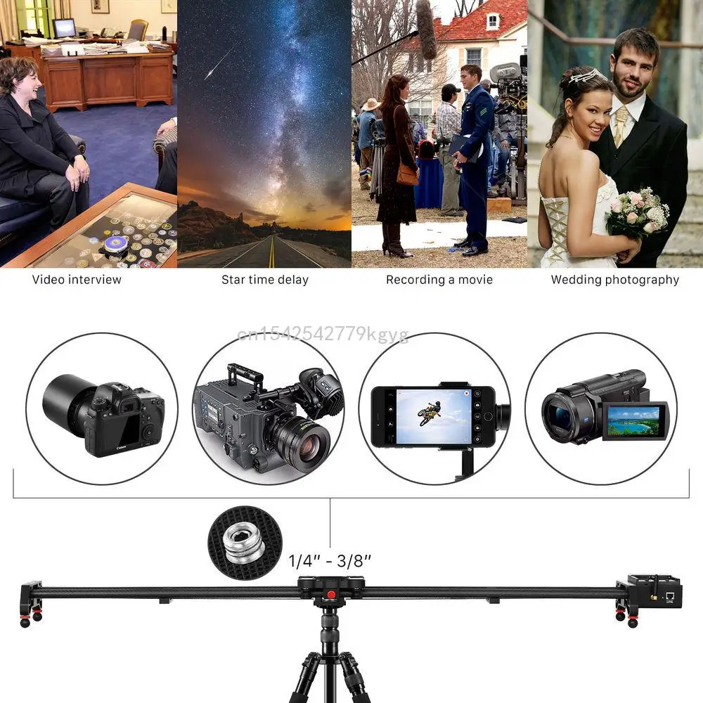 GVM GT-120WD Electric Car Slider Video Shooting Camera Dolly Sliders Dslr Cameras Timelapse Photography Camcorders Stabilizer