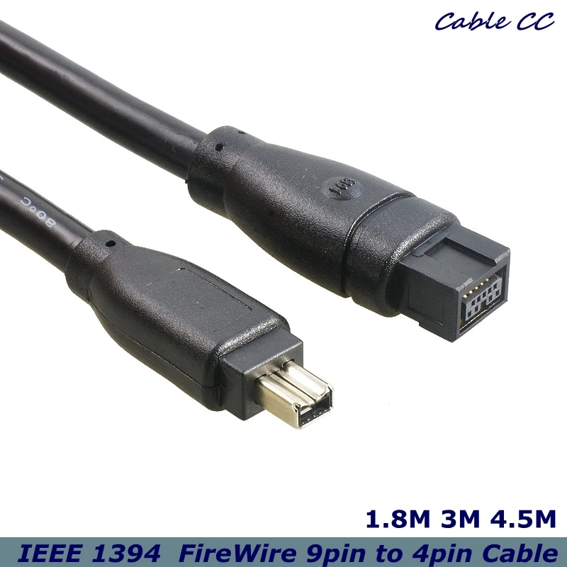 Кабель FireWire 800 1394 400 9 4 контактный к контактному разъему IEEE 1394B 1 8 м 6 футов черный 3 5