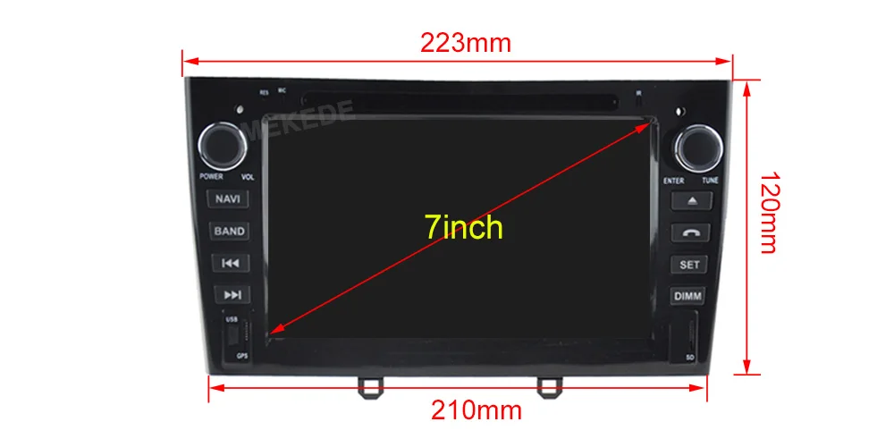Discount MEKEDE 7 inch 1024*600 8 Core Android 9.0 4G RAM 64GROM Multimedia Car dvd Player For Peugeot 308 408 with wifi radio GPS BT RDS 6
