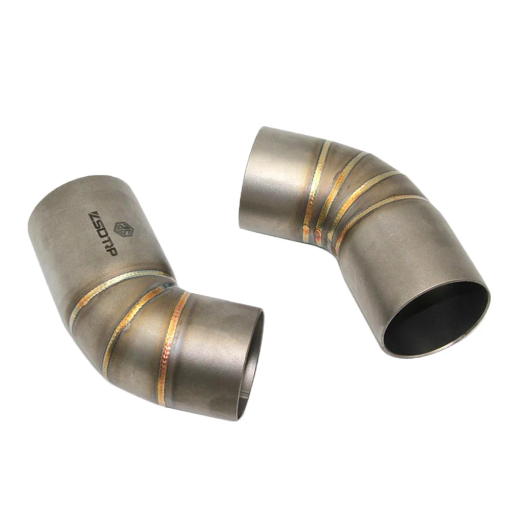 2x Exhaust System Mid Link Pipe Stainless Elbow Tube For Ducati Monster 696