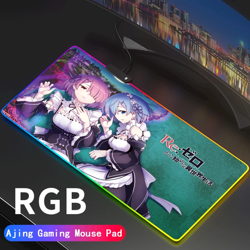 再 ゼロアニメ大レムゲーミングマウスパッドエミリアゲーマーロックエッジキーボードマウスマットゲームグランデデスクためcsgoゲーム Aliexpress パソコン オフィス