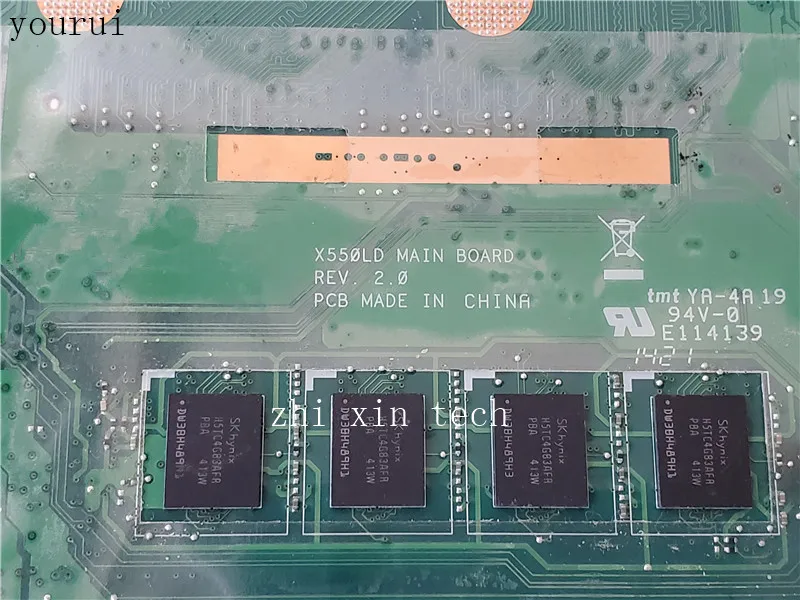  yourui For ASUS X550LD Laptop motherboard REV 2.0 with i5-4210u GT820M 4GB RAM Test ok 100% origina