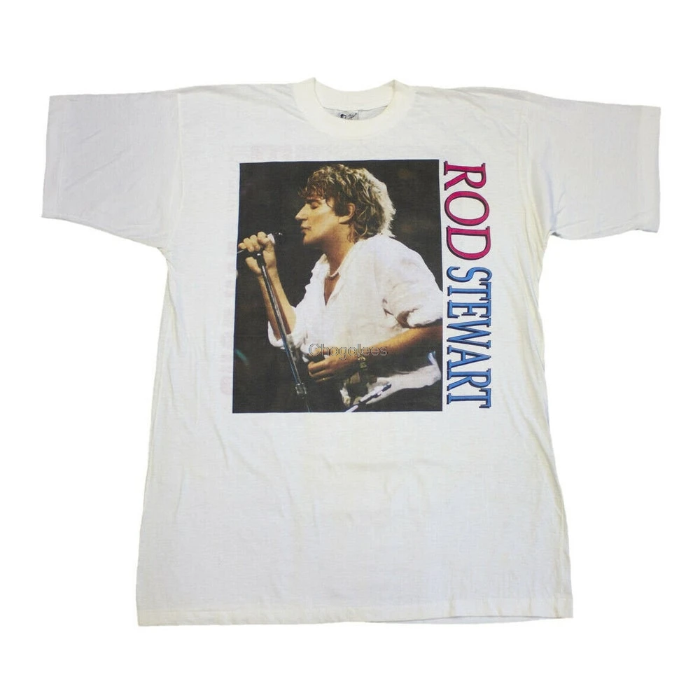 Rod Stewart European Tour 1995 Tshirt Vintage 90s British Rock Pop Singer |