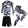 MMA Men's Compression Run Jogging Suits Clothes Sports Set Long T shirt And Pants Gym Fitness workout Tights Running Clothing ► Photo 3/6