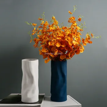 

NORDIC STYLE LIGHT LUXURY TV CABINET VASE DECORATION LIVING ROOM FLOWER ARRANGEMENT ENTRANCE DECORATION IRREGULAR CERAMIC MORAND