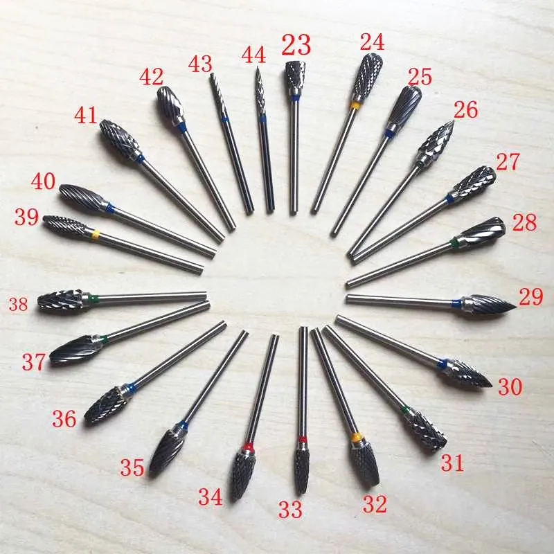 

A C D E F G H L M N Tungsten Steel Carbide Rotary Burrs Set Accessories for Rotary Tools Durable Milling Cutter Engraving Bits