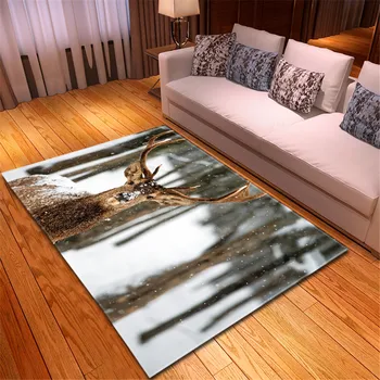 

Nordic Style Sofa Area Rug Soft Memory Foam Bedside Mat Kids Play Baby Crawling Rug Carpet Home Decor 3D Deer Living Room Carpet
