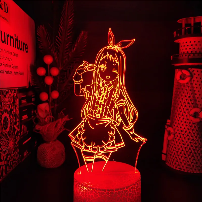 Night Light Blend S Hideri Kanzaki Anime Figure Manga 3D Lamp Luminaria Decoration Chambre Xmas Gifts Neon Decor Kawaii Lampe unicorn night light