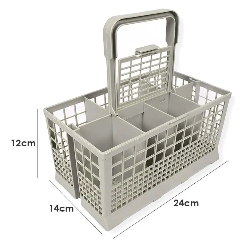 Universal Dishwasher Cutlery Basket High Capacity Plastic Gray Storage Box Household Kitchen Aid Storage Accessories Dropship
