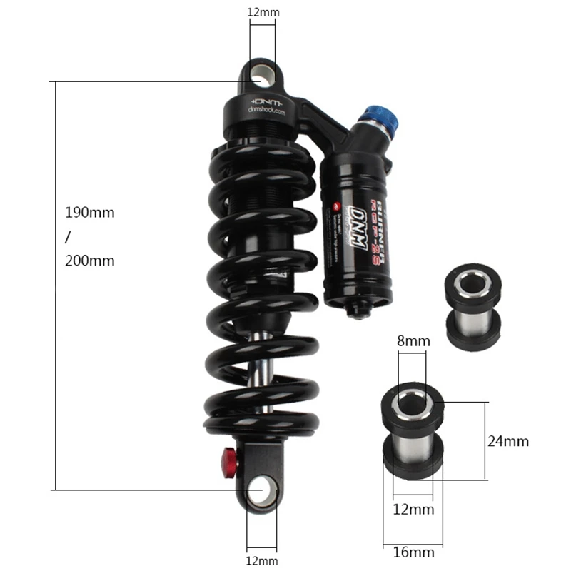 DNM RCP2S горный велосипед катушка Задний амортизатор MTB 550LBS 190mm|Задние амортизаторы|