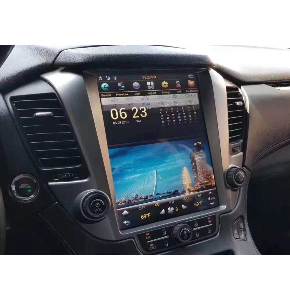 12," Tesla ips экран Автомобильный навигатор для chevrolet tahoe GMC Android 8,1 автомагнитола gps bluetooth мультимедийная лента рекордер