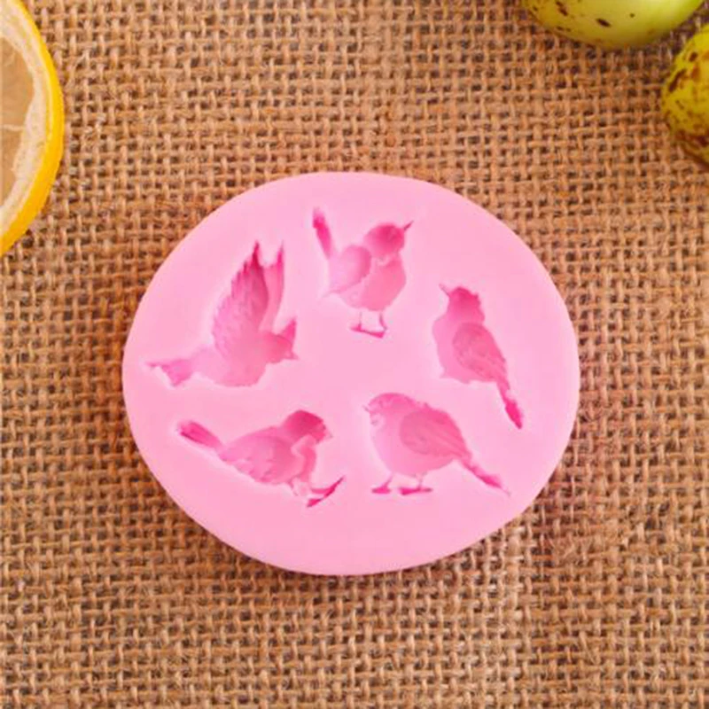 

Cute Birds Shape Silicone Fondant Cake Decorating Mold Chocolate Polymer Clay Mould Animal Cake Tool For Bakeware