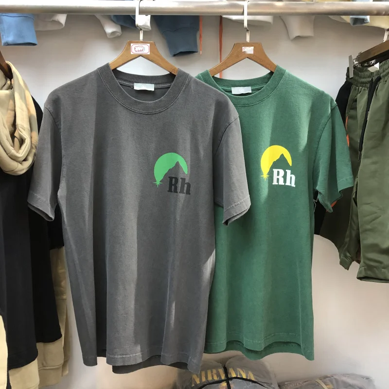 Rhude green t shirt Clearance
