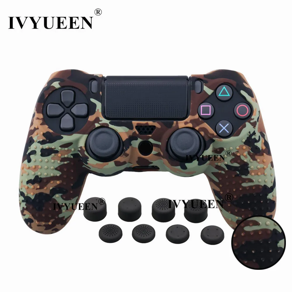 IVYUEEN 9 в 1 Шипованный силиконовый защитный чехол для sony Dualshock 4 PS4 Pro тонкий контроллер с 8 аналоговыми рукоятками