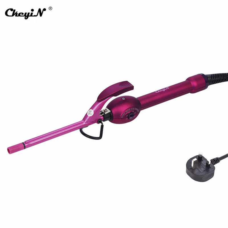 Modelador de Cabelo Ferramentas de Estilo de Cabelo Profissional Magia Rolo Ferro Único-tubo Super Pequeno Mini Cerâmica Curling Ferros Varinha Pêra 9mm 12 High Quality Beleza e saúde