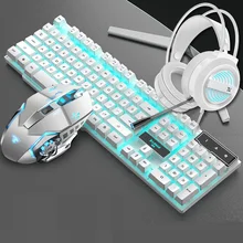 Para o teclado com fio usb com 104 teclas de corte mecânico com fio macro programação mouse wired fone de ouvido teclado rato combos para