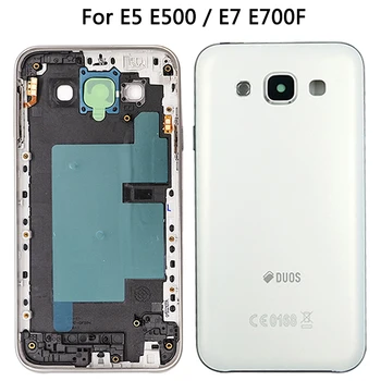 

Full Housing case For Samsung Galaxy E5 E500 E7 E700F Battery Back Cover Door Middle Frame Bezel