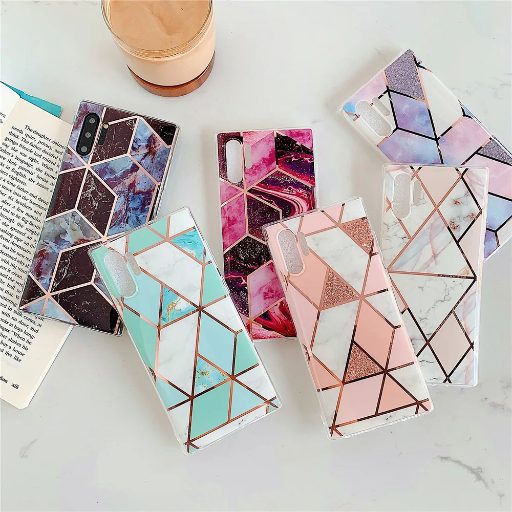 Чехол для телефона Samsung Galaxy Note 10 A50 A70 S11 S10e S10 S9 S8 Plus гальванизированный