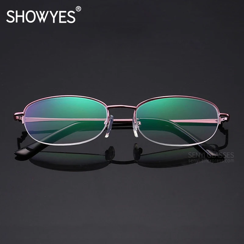 

Fashion Pink Reading Glasses Women Luxury brand Presbyopia Spectacles Semi-Rimless Design Eyeglasses Gafas +1.0~ 4.0 Diopter